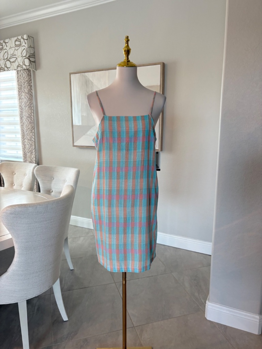 NWT Rip Curl Sun to Sea Check Mini Dress